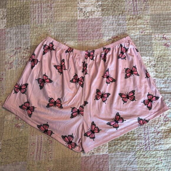 Pajama Shorts with Butterflies - Picture 2 of 5